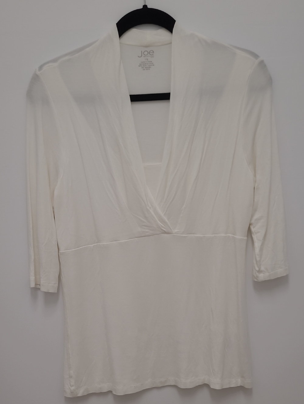 Joe Fresh Cream V-Neck Empire Seam Tunic Top